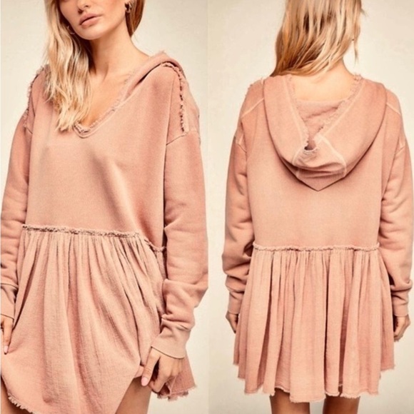 Free People hooded long sleeve sweatshirt. EUC - Picture 4 of 6